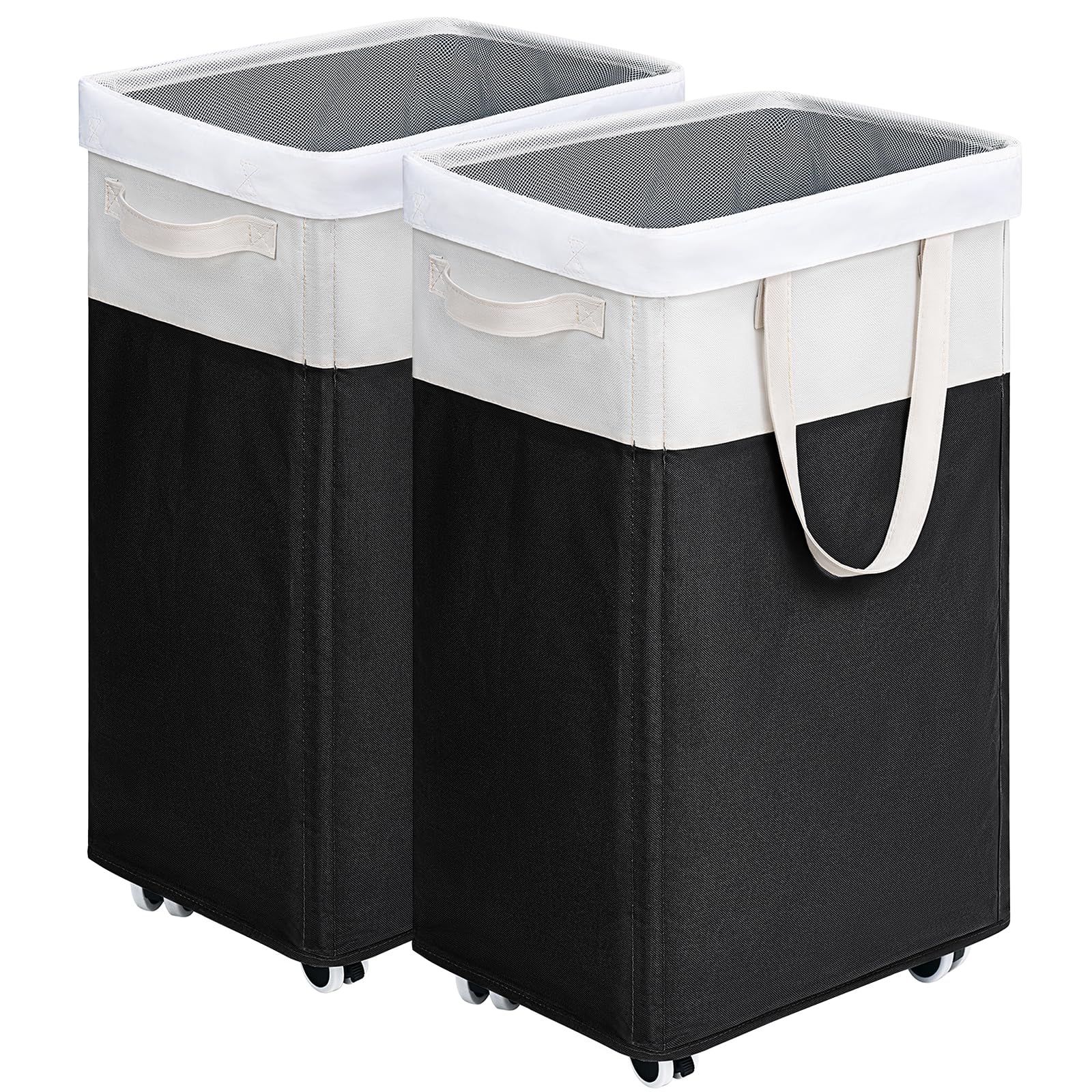 Goodpick hampers with wheels show easy mobility and 75L capacity.