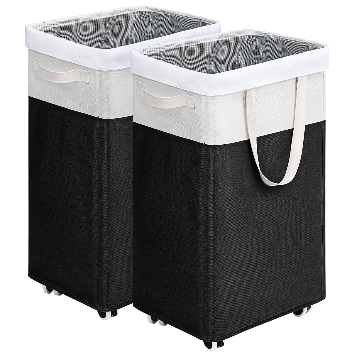 Goodpick hampers with wheels show easy mobility and 75L capacity.