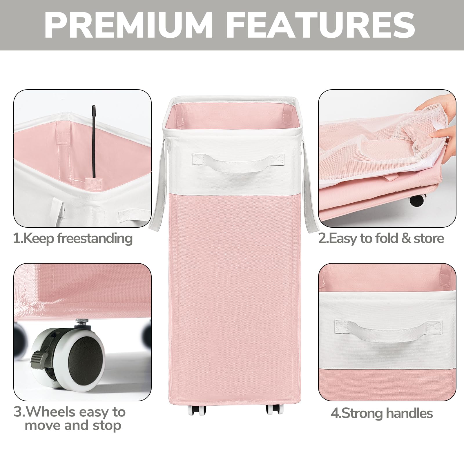 Goodpick large capacity laundry hamper fits blankets and pillows easily