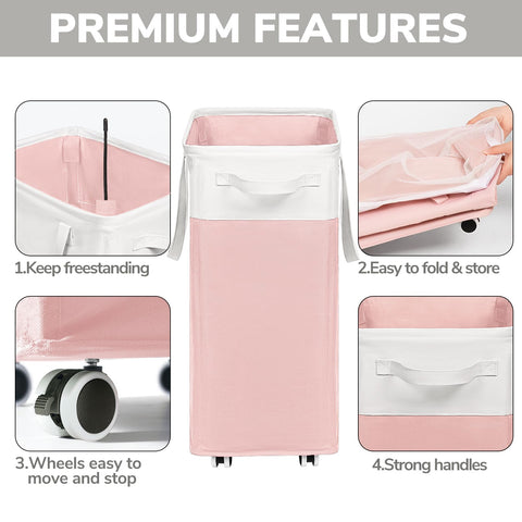 Goodpick large capacity laundry hamper fits blankets and pillows easily