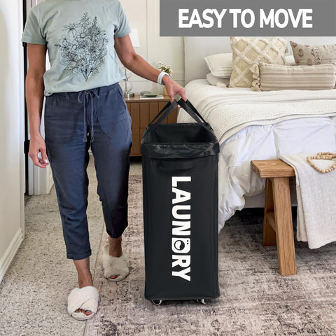 Goodpick 75L basket filled with clothes showing generous storage capacity