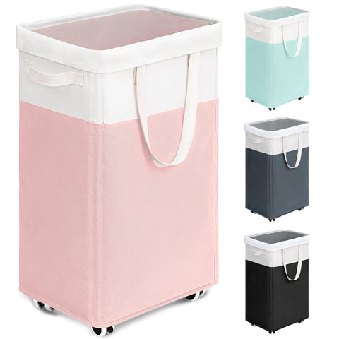 Goodpick laundry basket with wheels for effortless transport around dorms