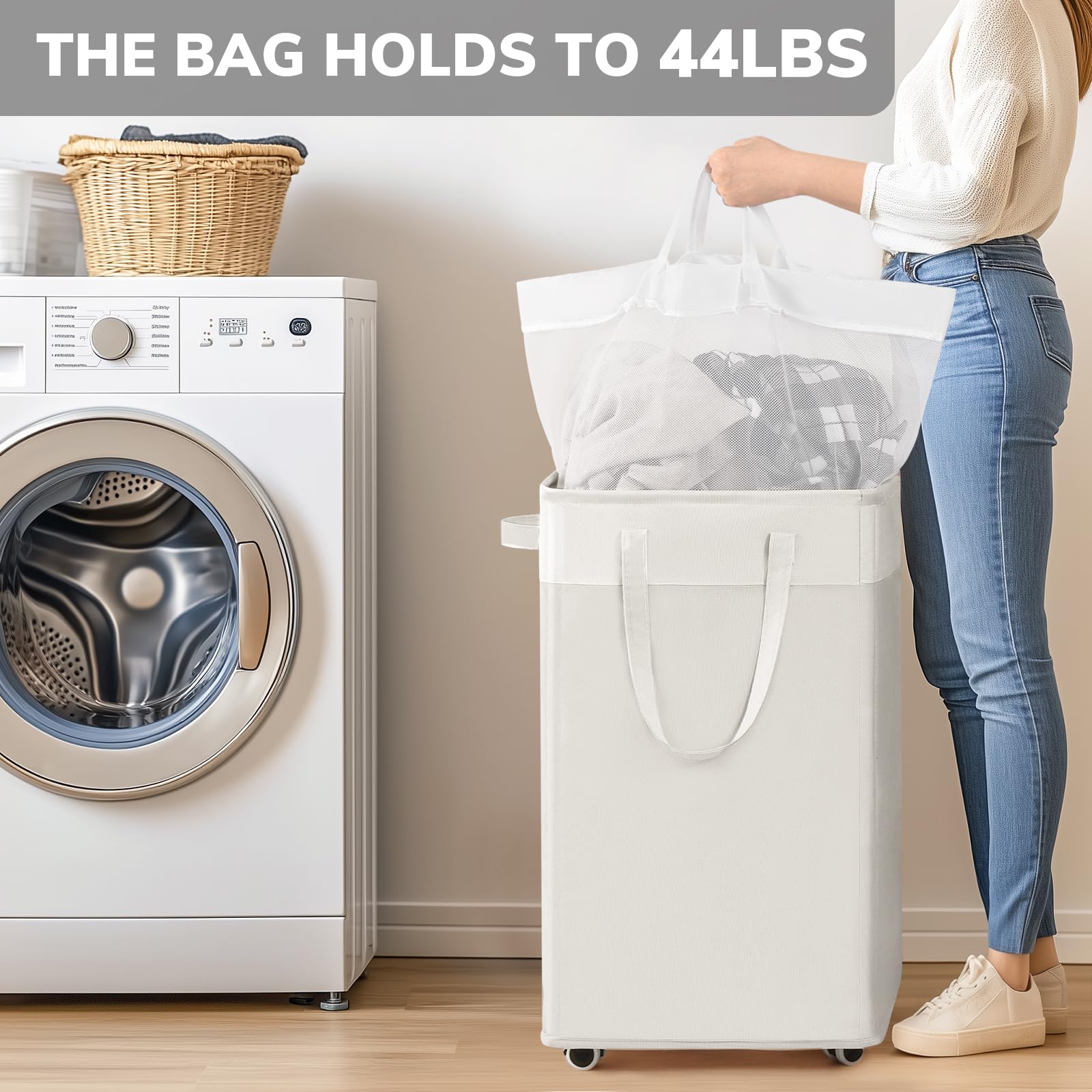 Goodpick laundry hamper easy-cleaning surface stays fresh with a quick damp wipe.