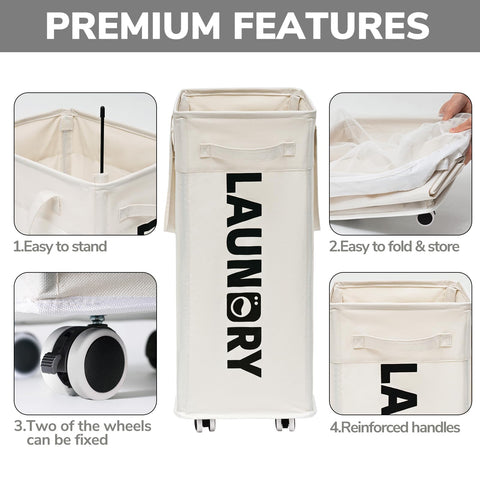 Goodpick laundry hamper spacious interior provides ample room for shirts, pants, and more.