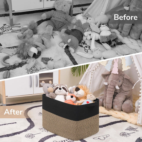 Goodpick 18x14x12 inch basket offers generous storage and style.
