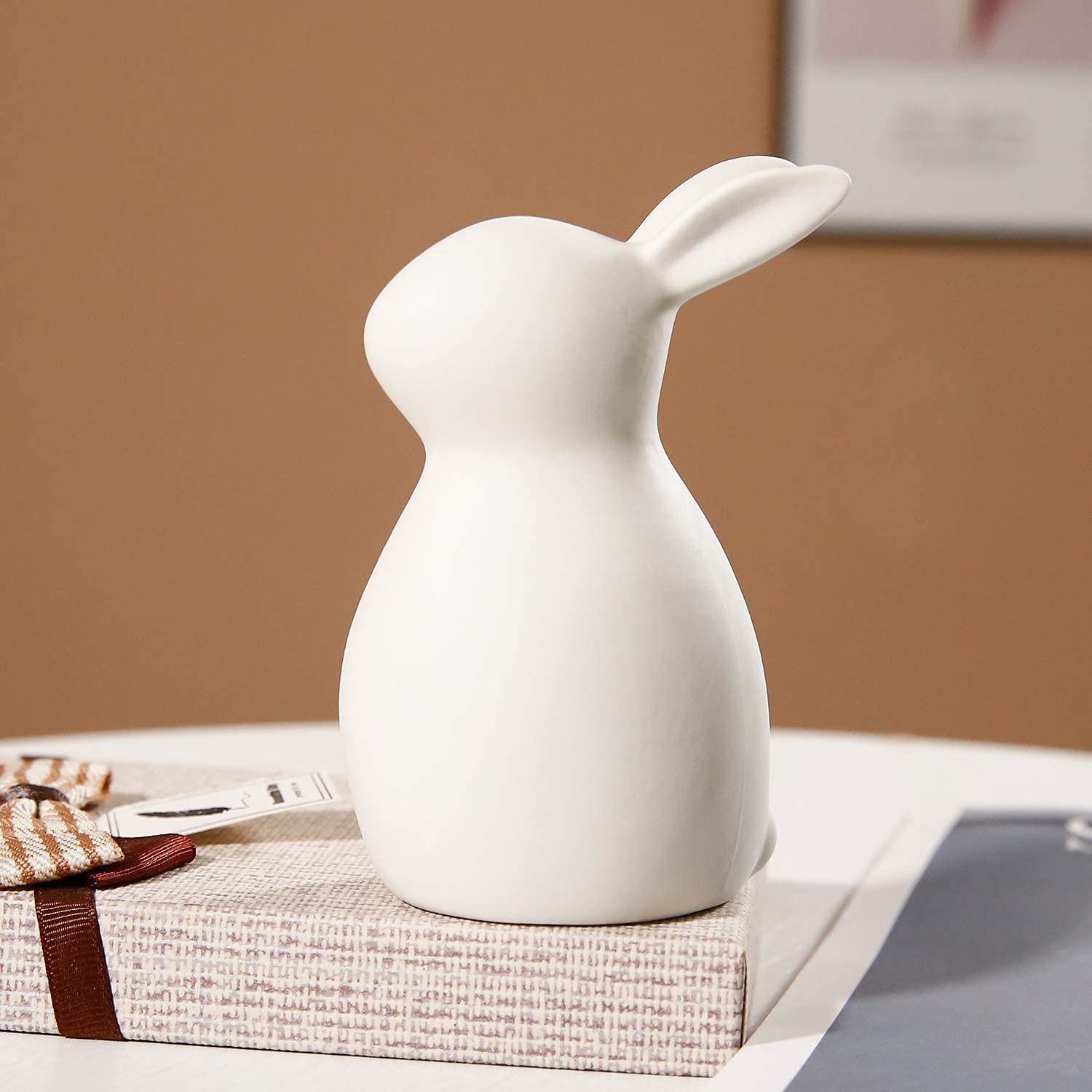 GOODSTART porcelain matte finish rabbit figurines feel premium and durable