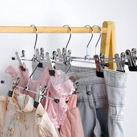 GoodtoU closet organization with clip hangers in daily use