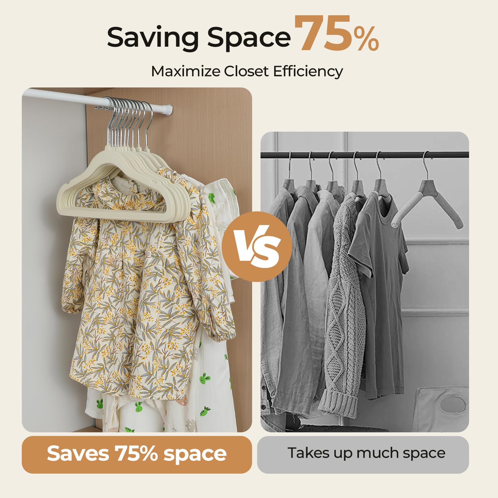 GoodtoU velvet hangers designed for daily kid wear and easy access