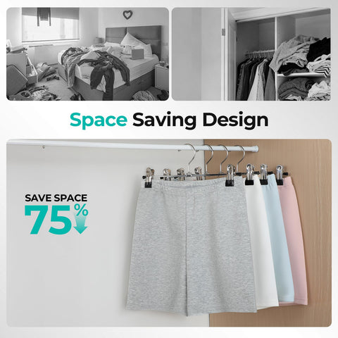 GoodtoU skirt hangers with adjustable clips fit different garment sizes