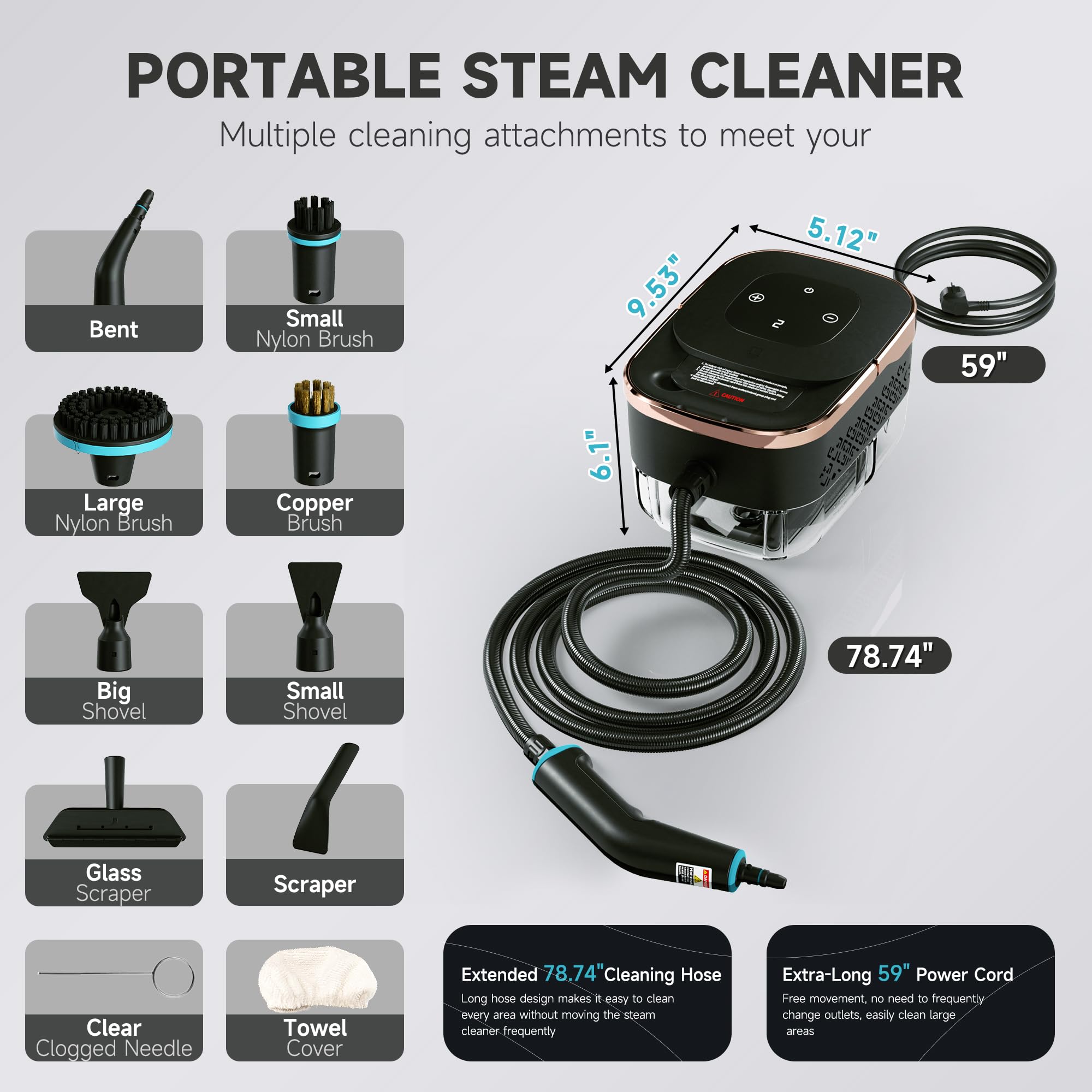 Goodtrust steam cleaner in action delivering high temperature steam