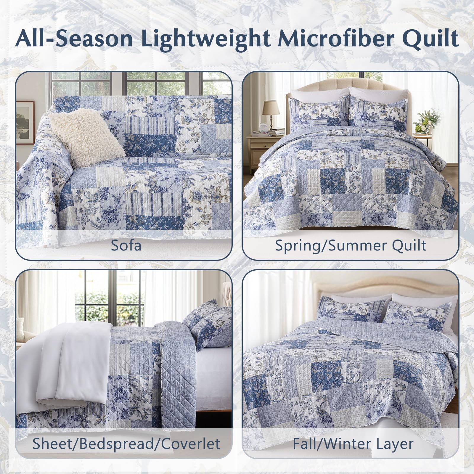 GOONE XL King Quilt draped on bed showing lightweight warmth