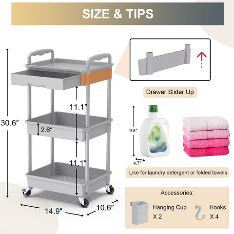 Goovilla durable plastic construction resists rust and scratches.