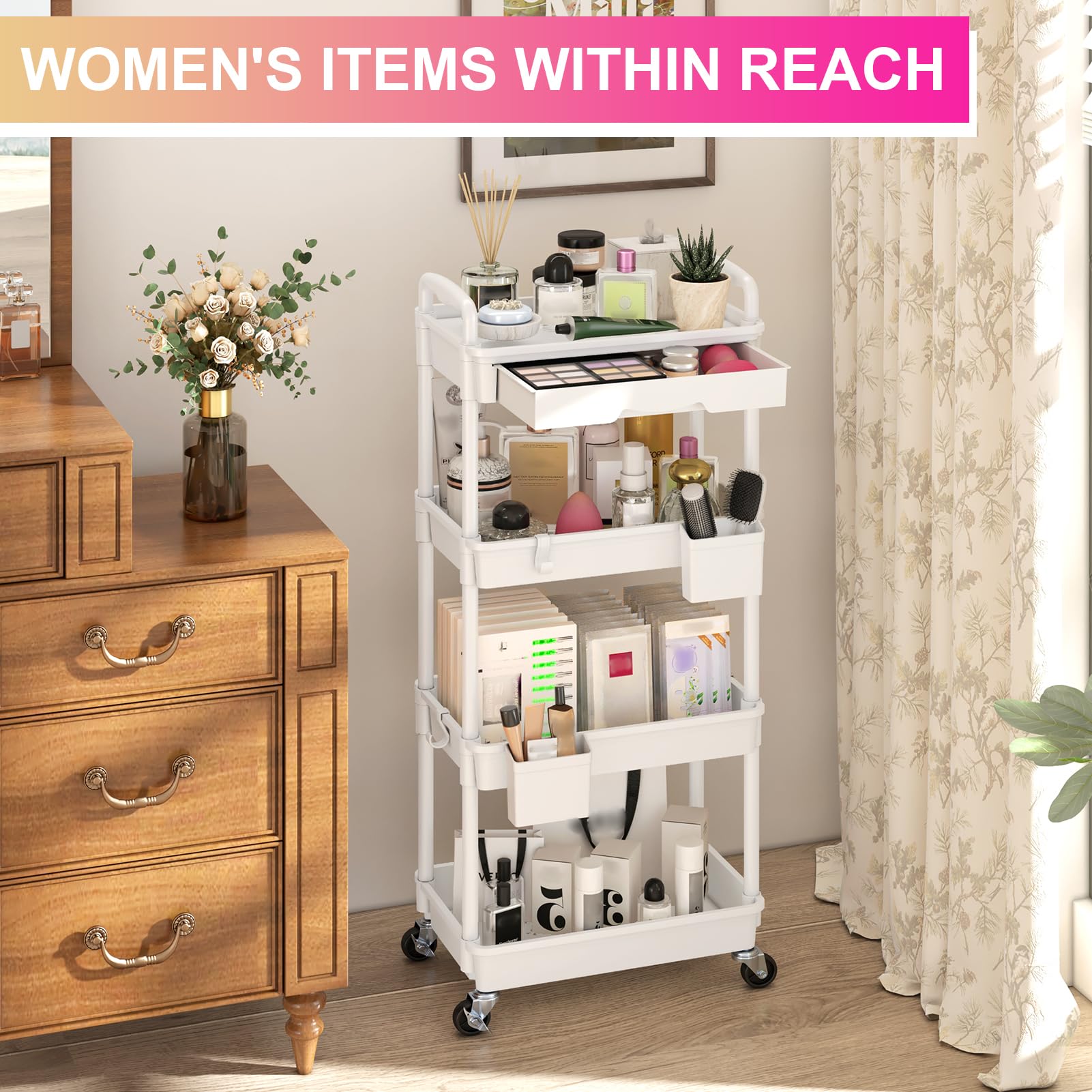 Includes Goovilla cups and hooks for quick organization.