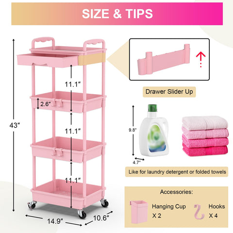 Goovilla durable plastic design resists rust and is easy to wipe