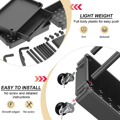 Goovilla durable plastic tiers offer lightweight, sturdy daily storage.