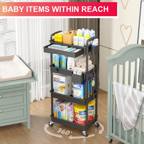 Goovilla includes cups and hooks for quick organization