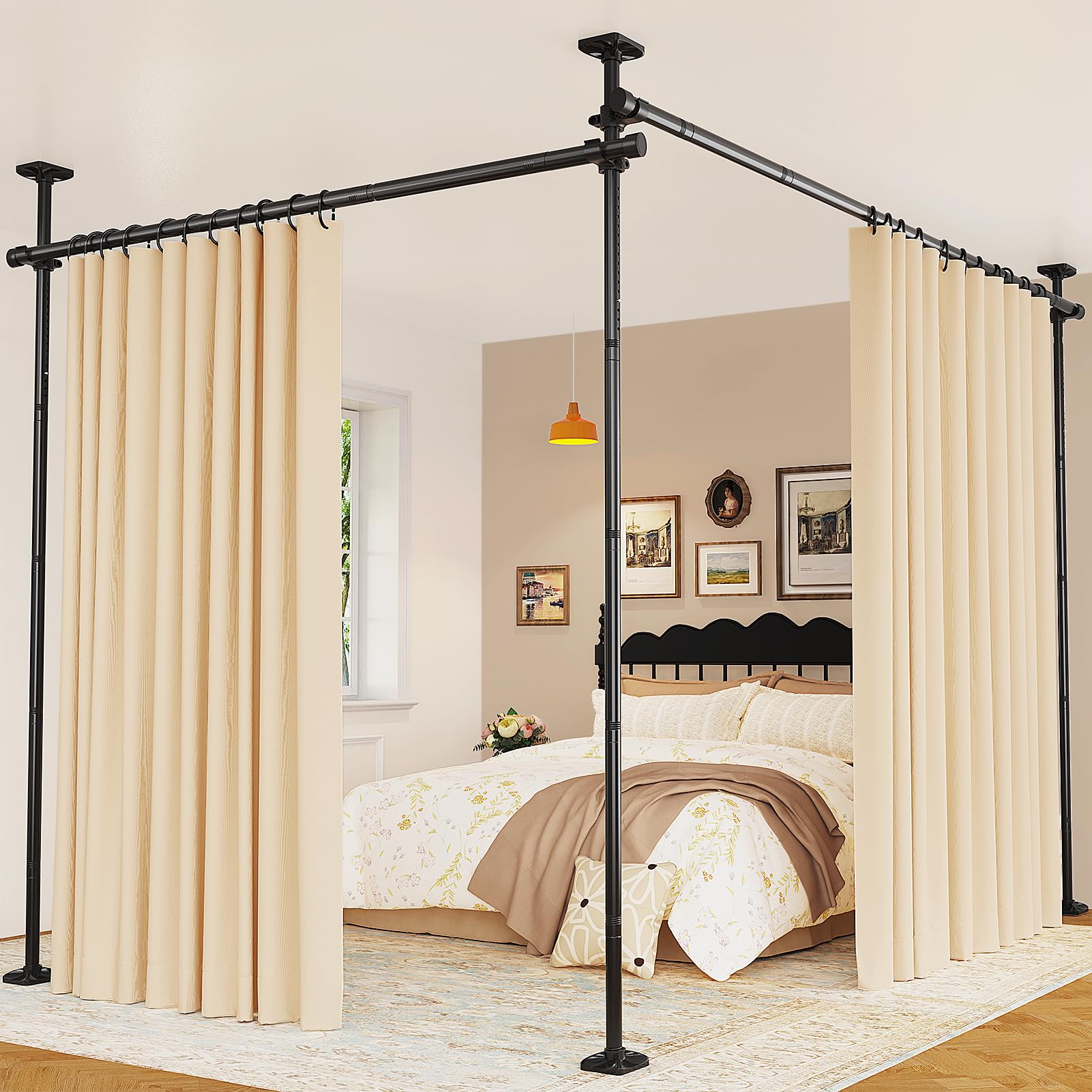 Goovilla room divider in full setup creates private, flexible living space.