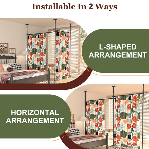 Goovilla tension rod setup requires no drilling for rental-friendly privacy.