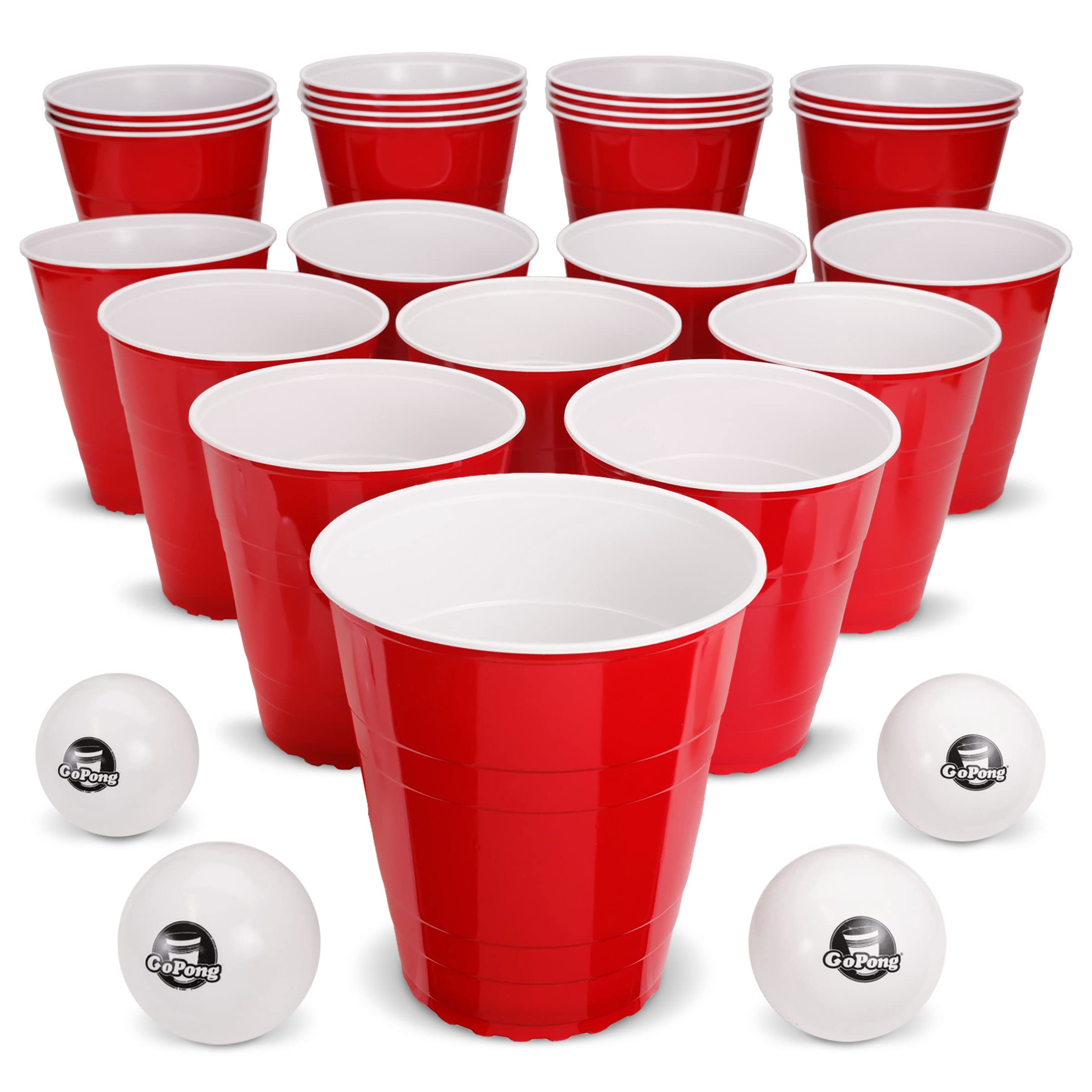 GoPong giant 110 oz cups on table for high-volume beer pong