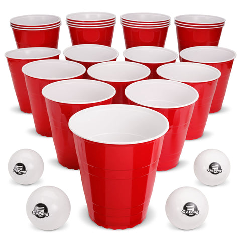 GoPong giant 110 oz cups on table for high-volume beer pong