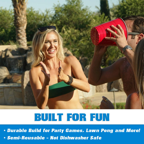 GoPong party cups in action at backyard gatherings