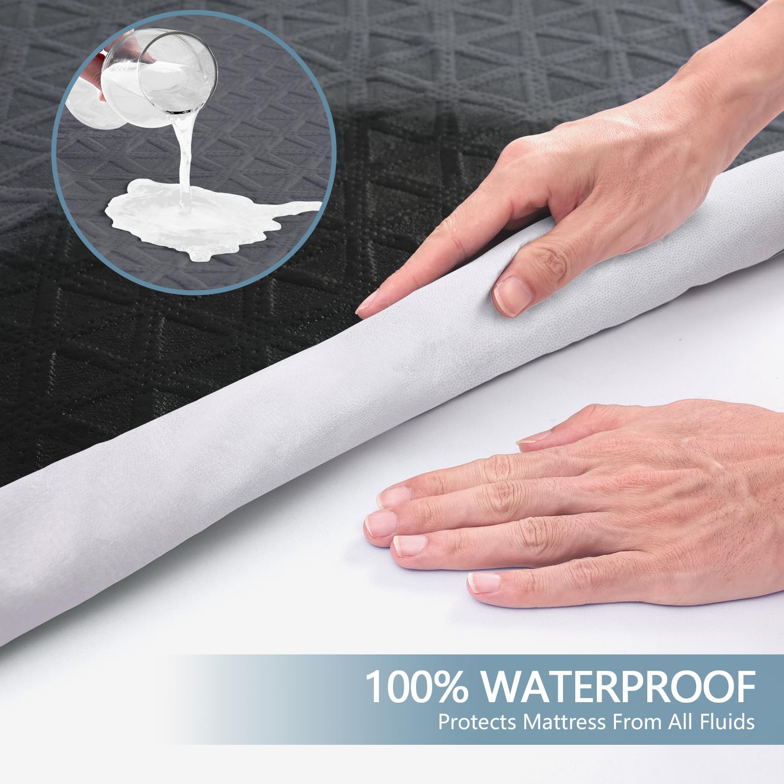 GOPOONY 3D air fabric closeup displaying breathable, soft texture for cooler sleep