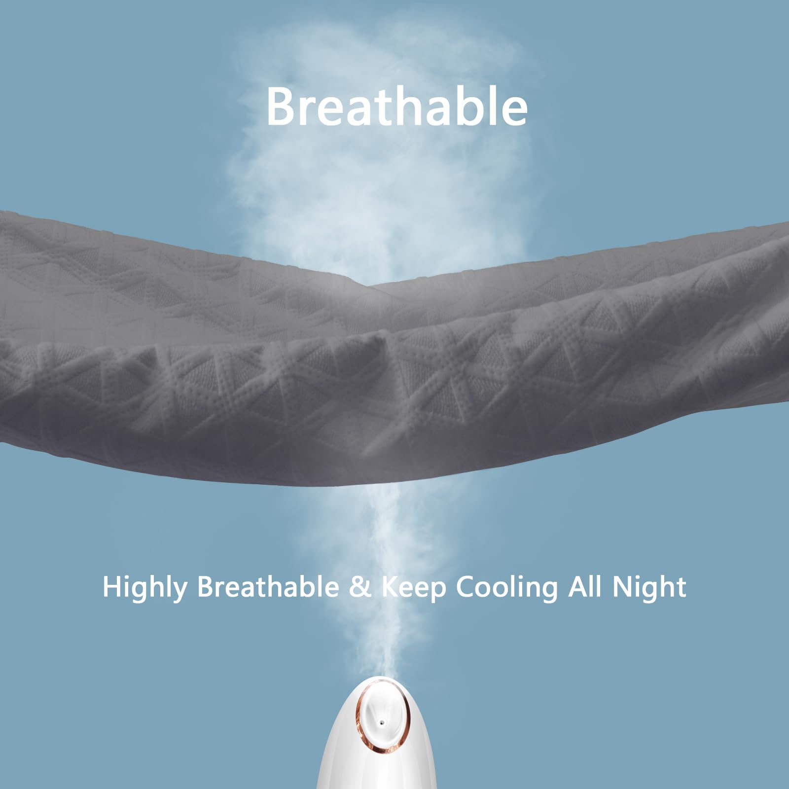 GOPOONY breathable noiseless backing maintains quiet night sleep.