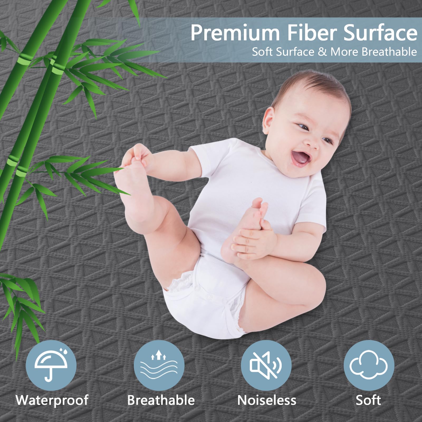 GOPOONY waterproof mattress protector on bed showing secure fit and surface protection
