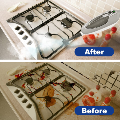 GorFanty steam mop with 11 accessories for kitchen, windows, and more