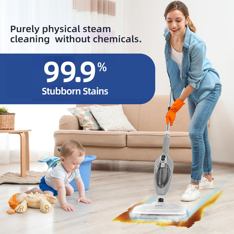 GorFanty steam mop with adjustable steam modes for daily to deep cleaning