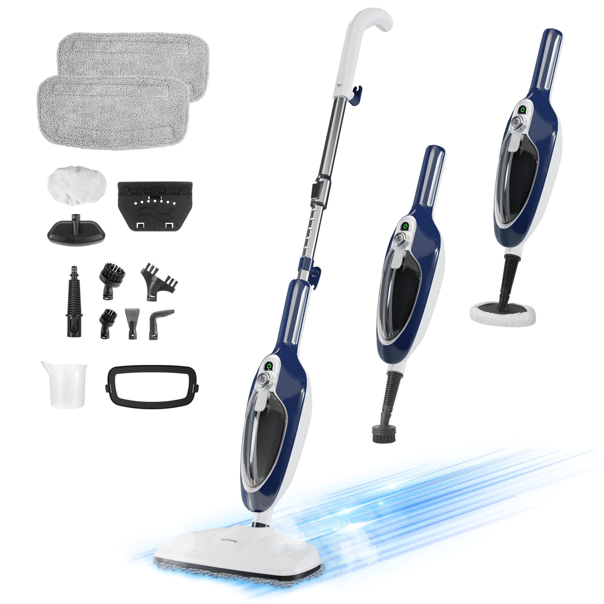 GorFanty steam mop base with detachable handheld for versatile cleaning reach on multiple surfaces