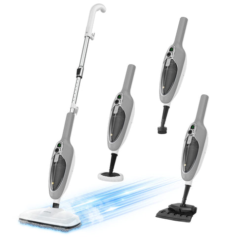 GorFanty Steam Mop on hardwood floors delivering quick, streak-free cleaning