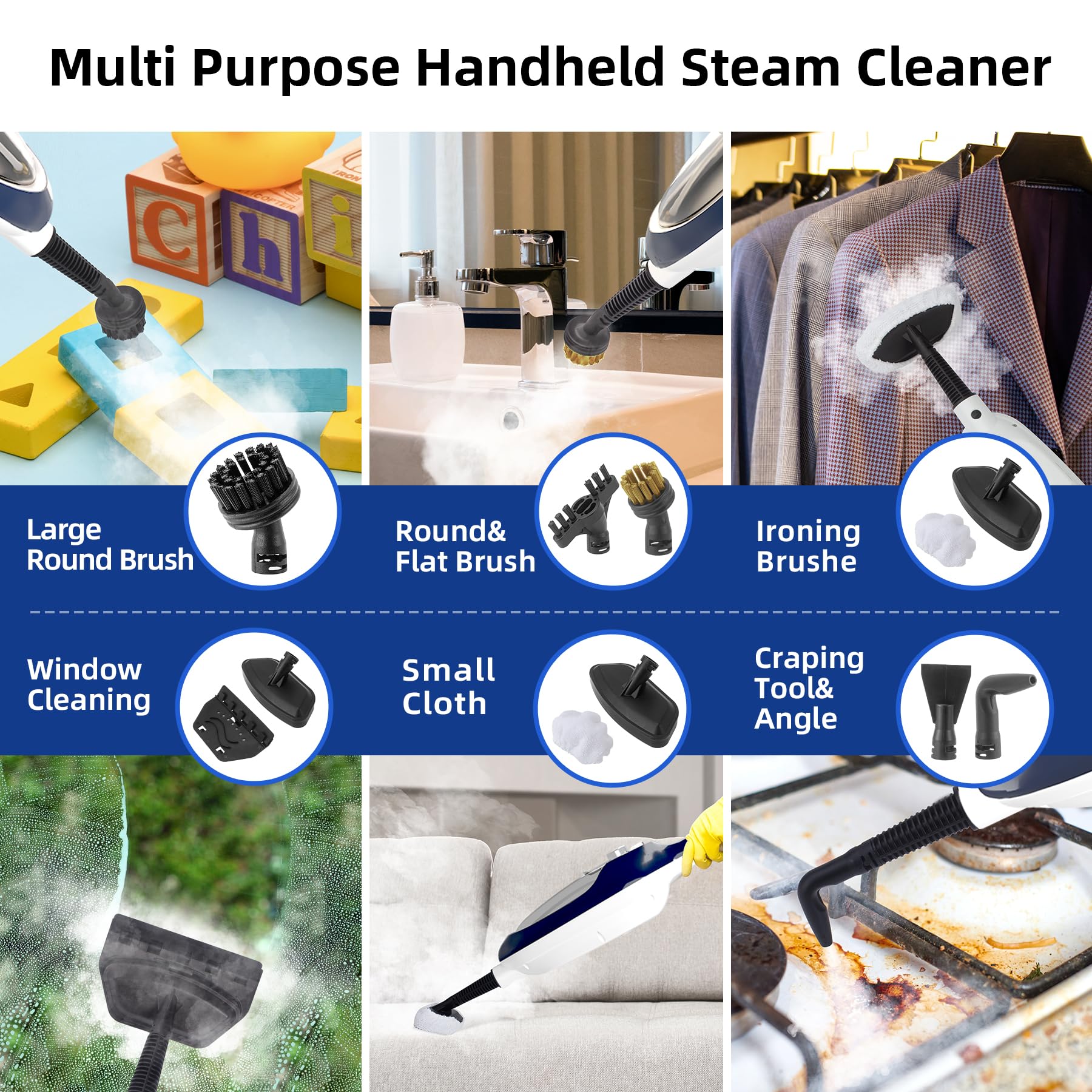 GorFanty Steam Mop with adjustable modes for daily cleaning to stubborn grime.