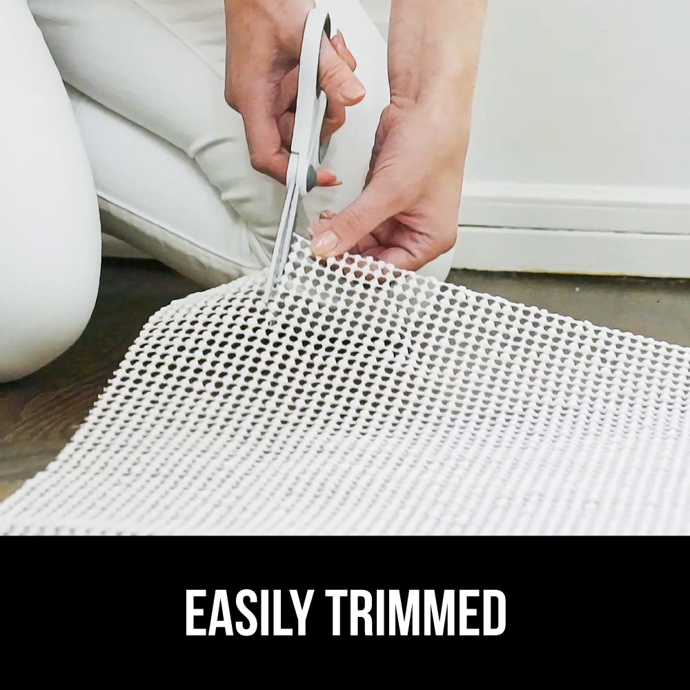 Gorilla Grip rug pad fits 5x8 ft rugs with easy sizing