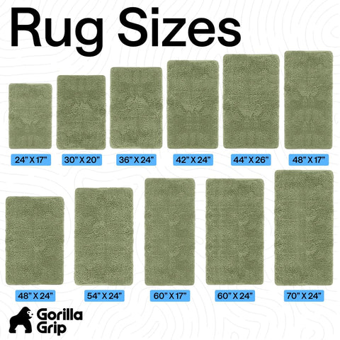 Gorilla Grip non-slip bath rug—TP Rubber backing keeps it in place on tile floors