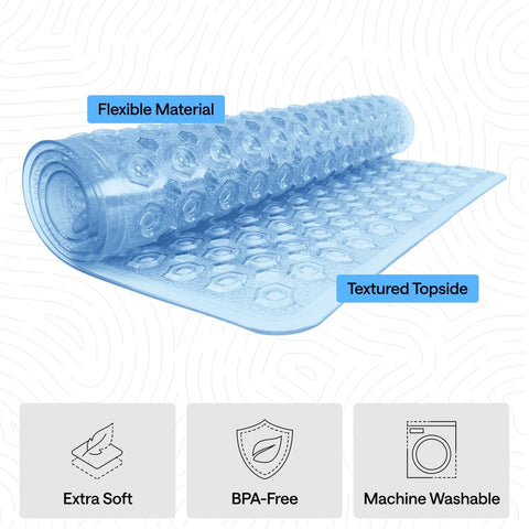 GORILLA GRIP 35x16 inch mat covers large tub areas for protection