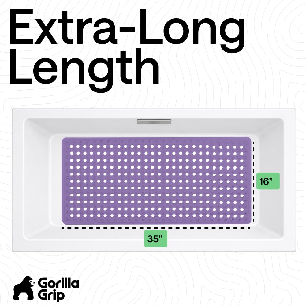 GORILLA GRIP machine washable bath mat for easy cleaning.