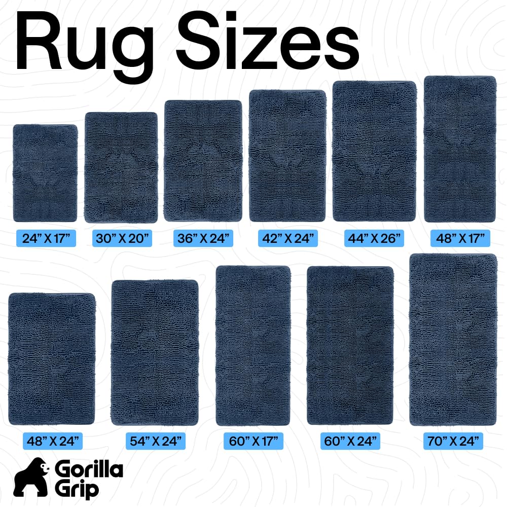 Spacious 36x24 GORILLA GRIP bath mat in a bathroom setup