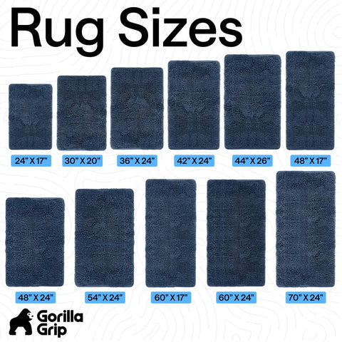 Spacious 36x24 GORILLA GRIP bath mat in a bathroom setup