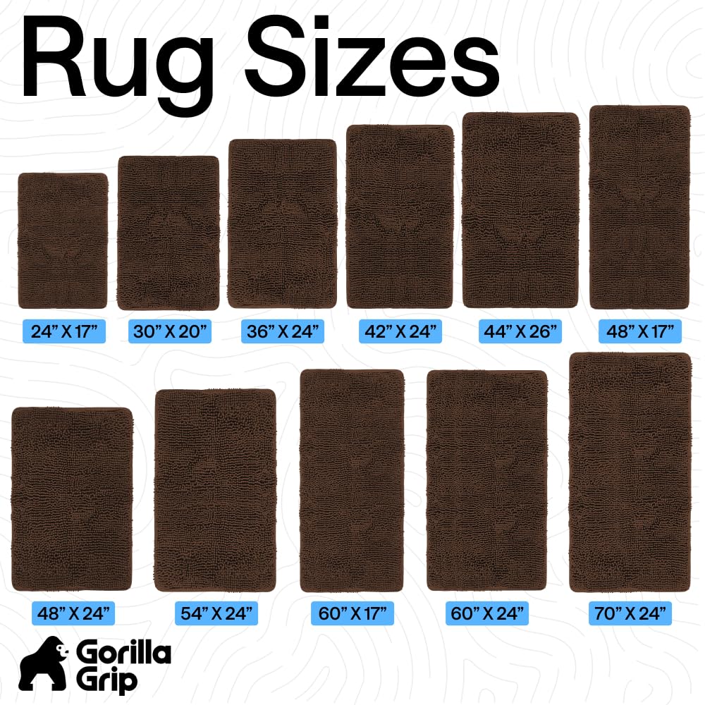 GORILLA GRIP bath rug 30x20 cozy-underfoot, plush chenille for feet.