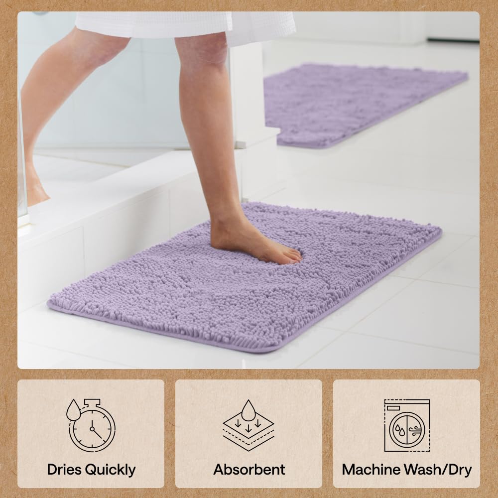 gorilla grip bath rug 36x24 coordinates with chenille collection