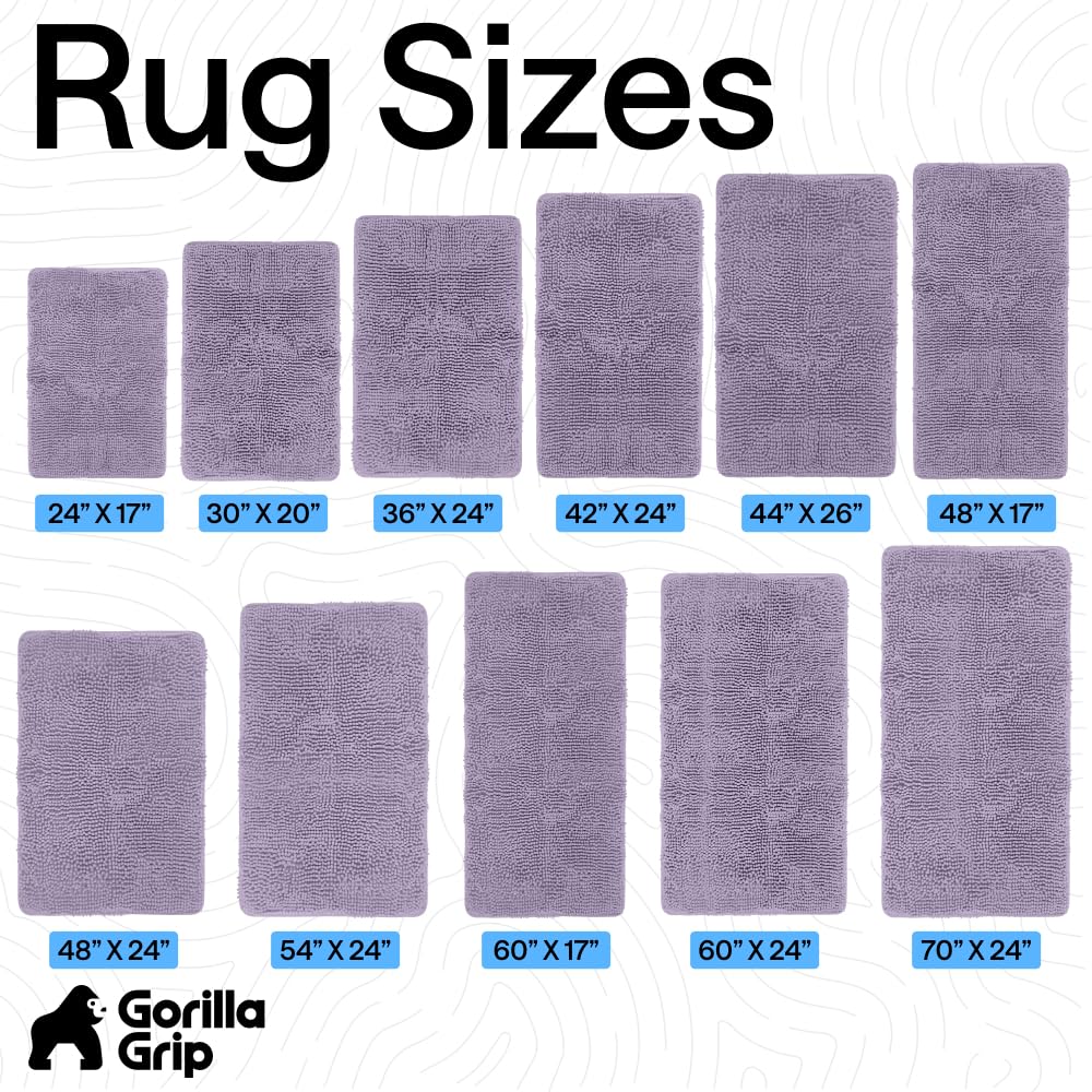 gorilla grip bath rug 36x24 light purple decor accent in bathroom