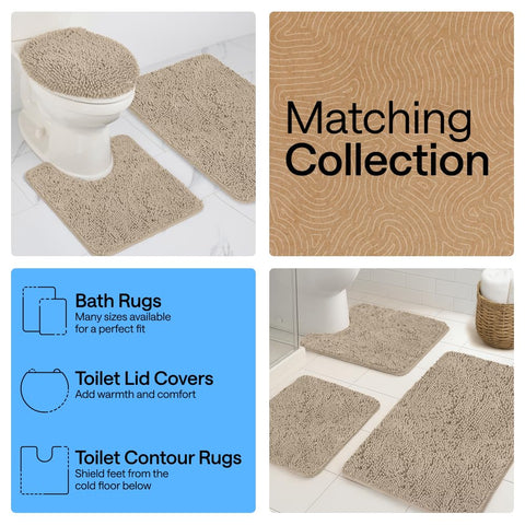 Gorilla Grip machine-washable bath rug designed for easy cleaning