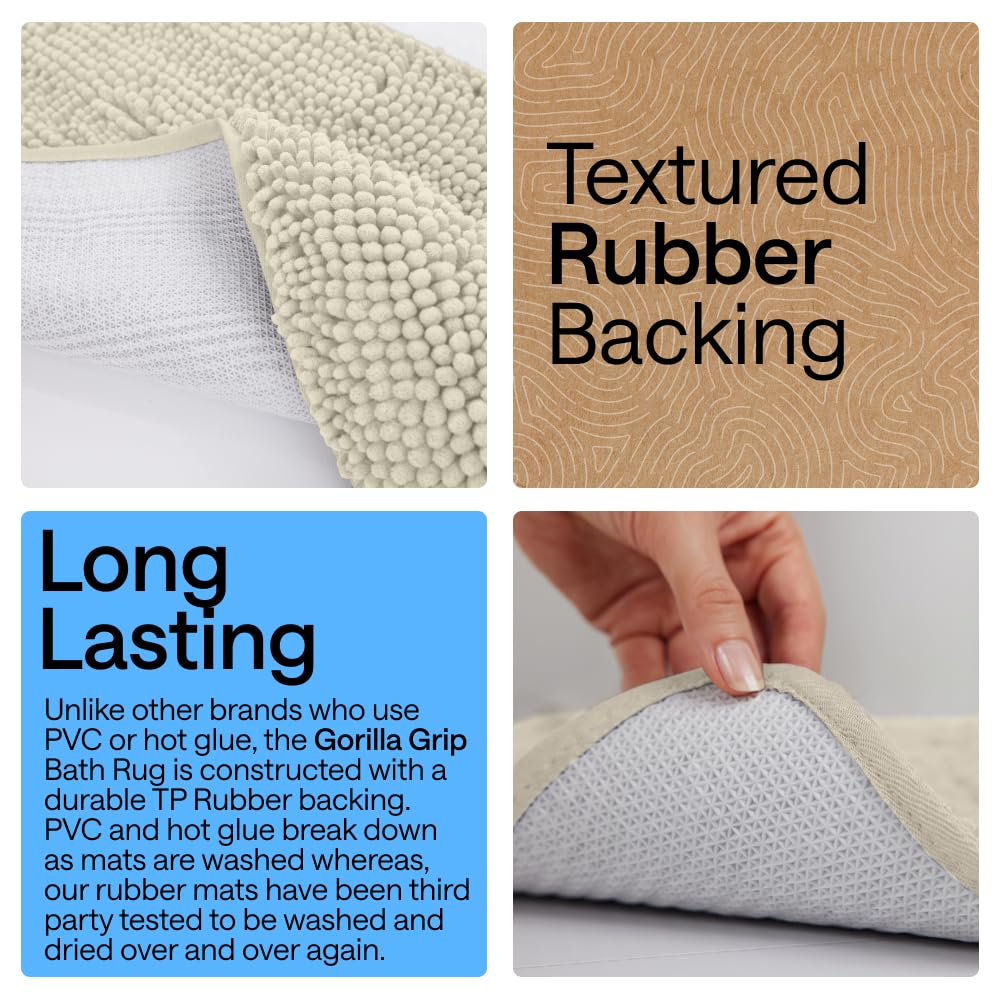 GORILLA GRIP 36x24 absorbent pile highlighting quick moisture pickup after showers