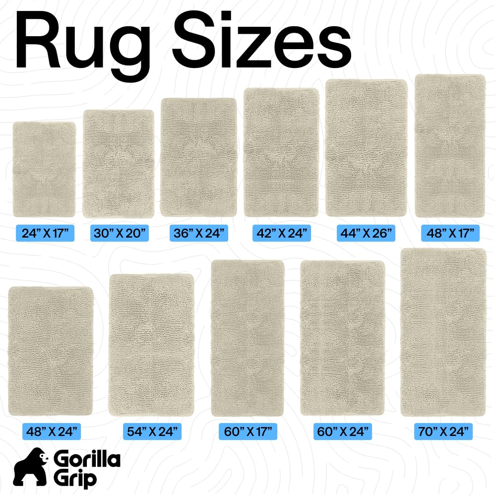 GORILLA GRIP 36x24 dusty-cloud design adds warmth and style to any bath