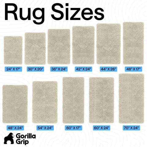GORILLA GRIP 36x24 dusty-cloud design adds warmth and style to any bath