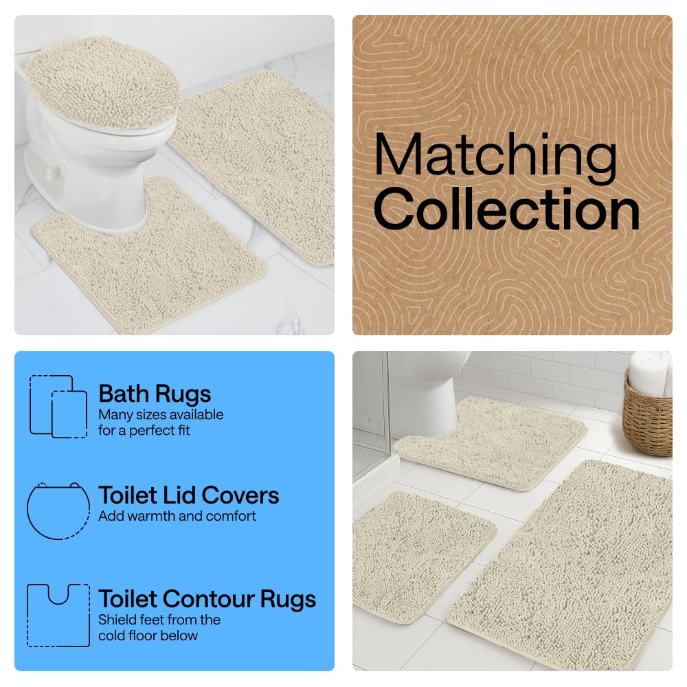 GORILLA GRIP 36x24 matching-chenille collection for cohesive bathroom decor