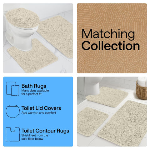 GORILLA GRIP 36x24 matching-chenille collection for cohesive bathroom decor