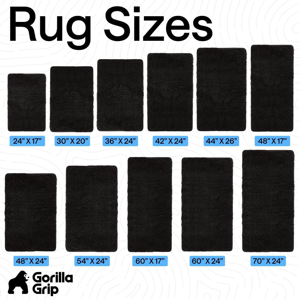 GORILLA GRIP bath rug remains soft after repeated washing and use.