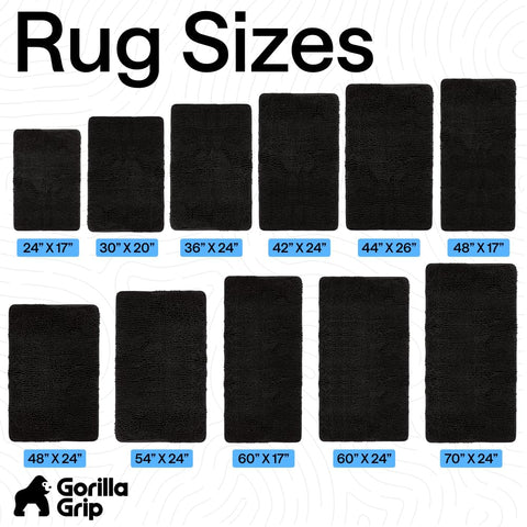 GORILLA GRIP bath rug remains soft after repeated washing and use.
